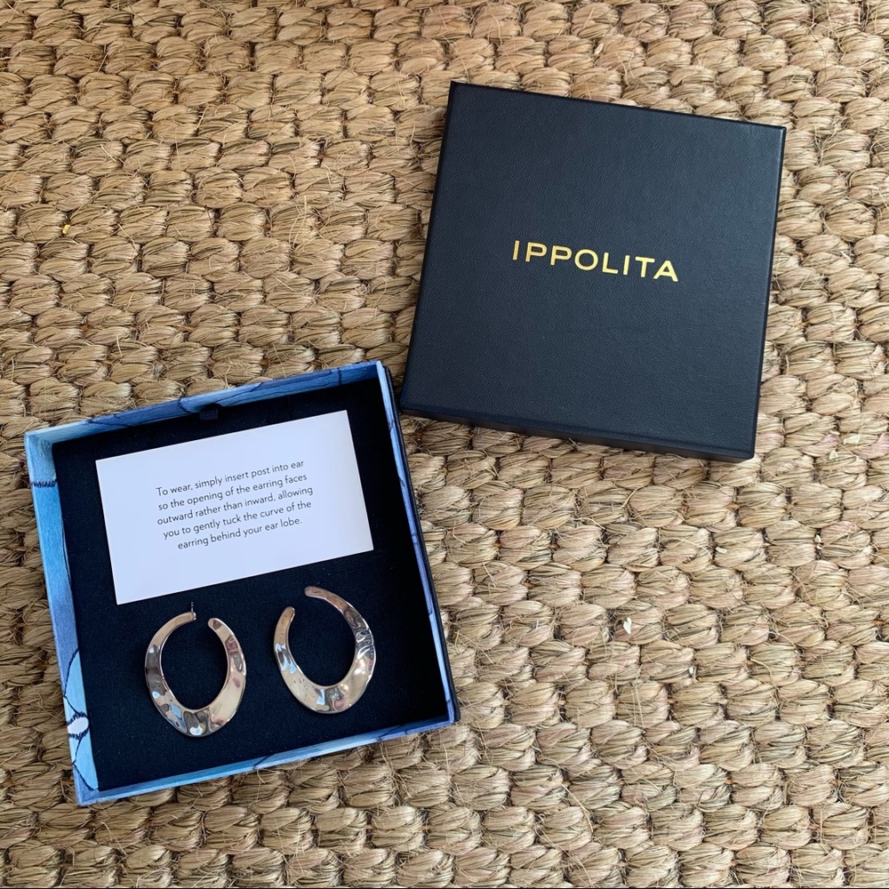 Ipoolita Senso Hoop Earrinfs in Silver